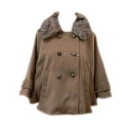 Ladies Woven Jacket with Fur Collar